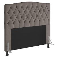Cabeceira Queen Size Greta 160Cm Com Frame Bege - 1