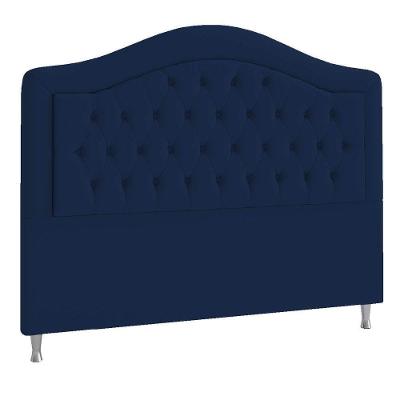Cabeceira King ághata P04 195 Cm Suede Azul Marinho