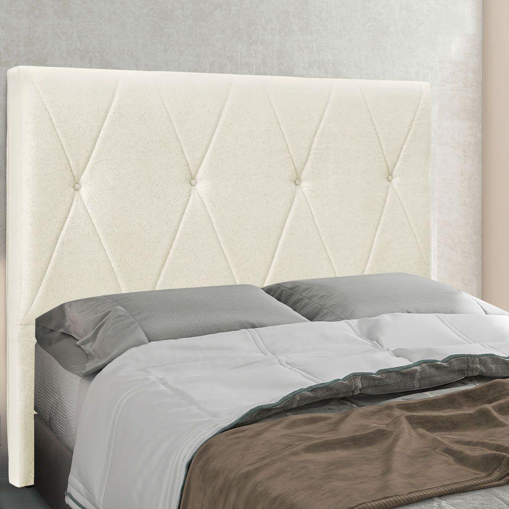 Cabeceira Casal 1,40M Aquilla Linho Rústico Natural Pallazio - 4