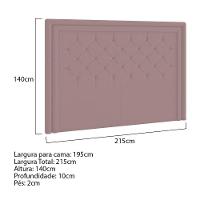 Cabeceira King Estocolmo P04 195 Cm Suede Rosê - 5