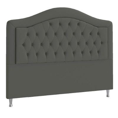 Cabeceira King ághata P04 195 Cm Suede Cinza Escuro