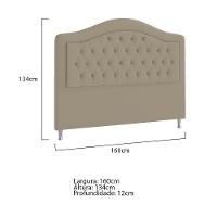Cabeceira Queen ághata P04 160 Cm Suede Bege - 5
