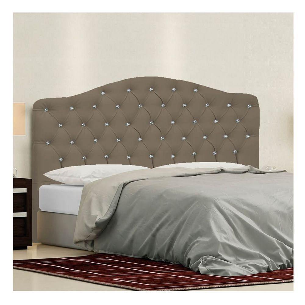 Cabeceira King Florence P04 195 Cm Suede Marrom Claro - 6