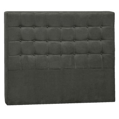 Cabeceira King Pequim P04 195 Cm Suede Cinza Escuro