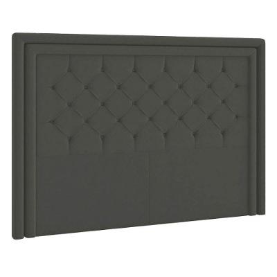 Cabeceira King Estocolmo P04 195 Cm Suede Cinza Escuro