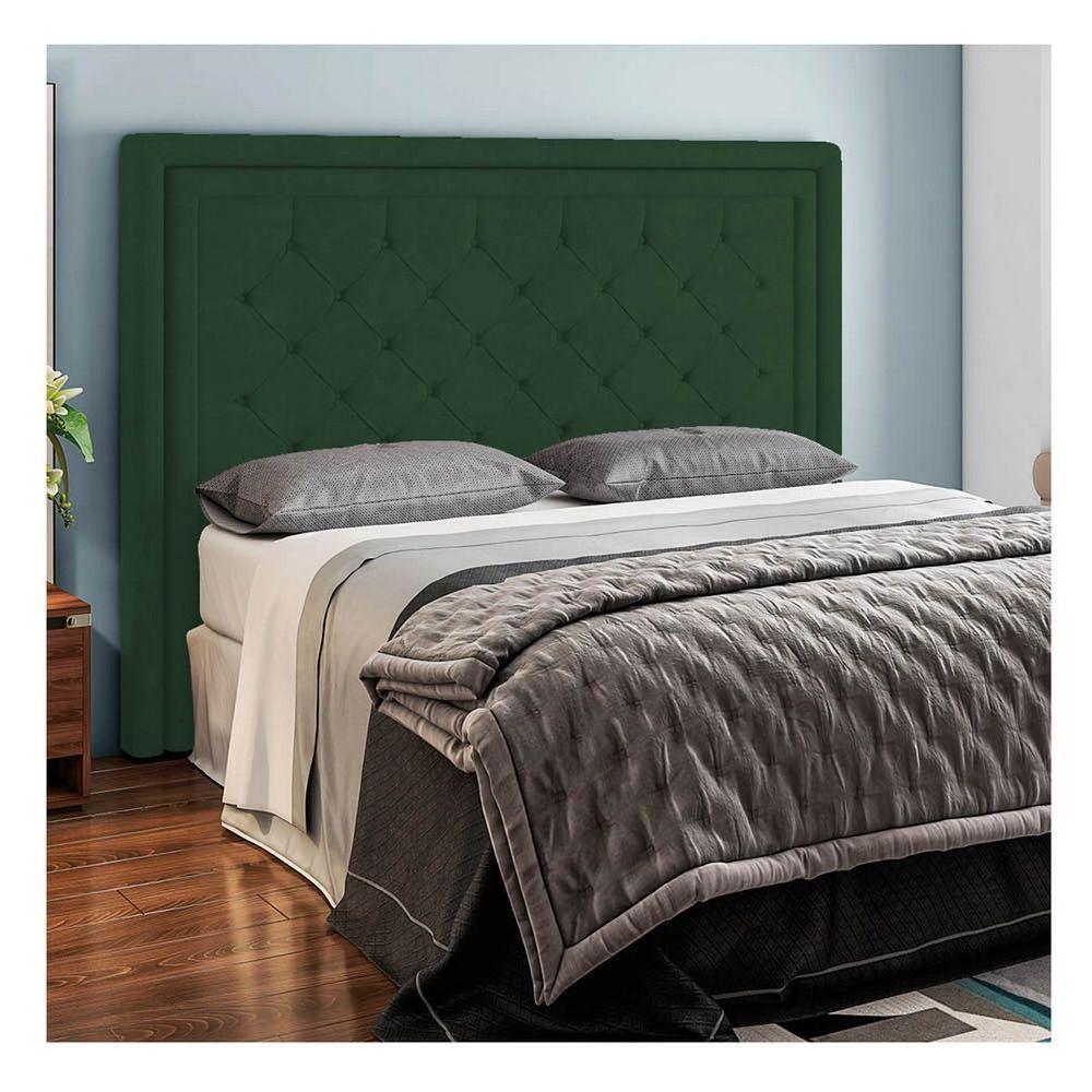 Cabeceira King Estocolmo P04 195 Cm Suede Verde - 7