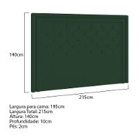 Cabeceira King Estocolmo P04 195 Cm Suede Verde - 8