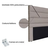 Cabeceira Solteiro 0,90M La Italiana Linho Rústico Areia - 3