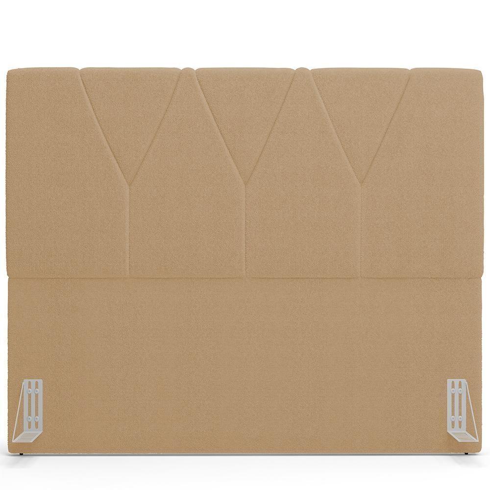 Cabeceira Cama Box Casal King 195 Cm Aurora W01 Bouclê Mostarda - Lyam Decor - 5