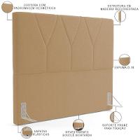 Cabeceira Cama Box Casal King 195 Cm Aurora W01 Bouclê Mostarda - Lyam Decor - 7