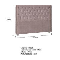 Cabeceira Solteiro Tóquio P04 98 Cm Suede Rosê Tca 949 - 5