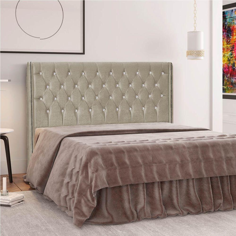 Cabeceira Queen Tóquio P04 160 Cm Suede Bege Tca 941 - 6