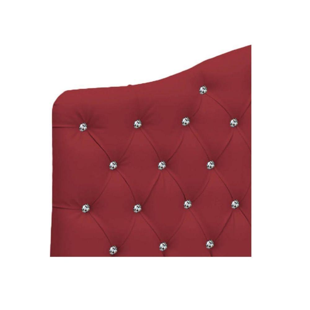 Cabeceira King Florence P04 195 Cm Suede Vermelho - 3
