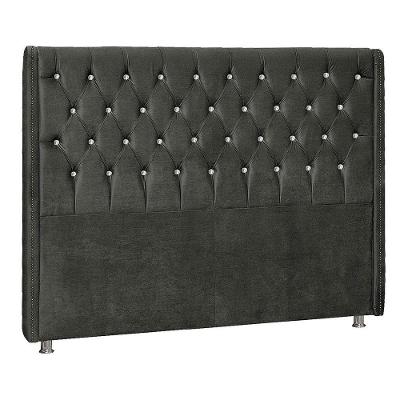 Cabeceira Solteiro P04 98 Cm Suede Cinza Escuro Tca 958