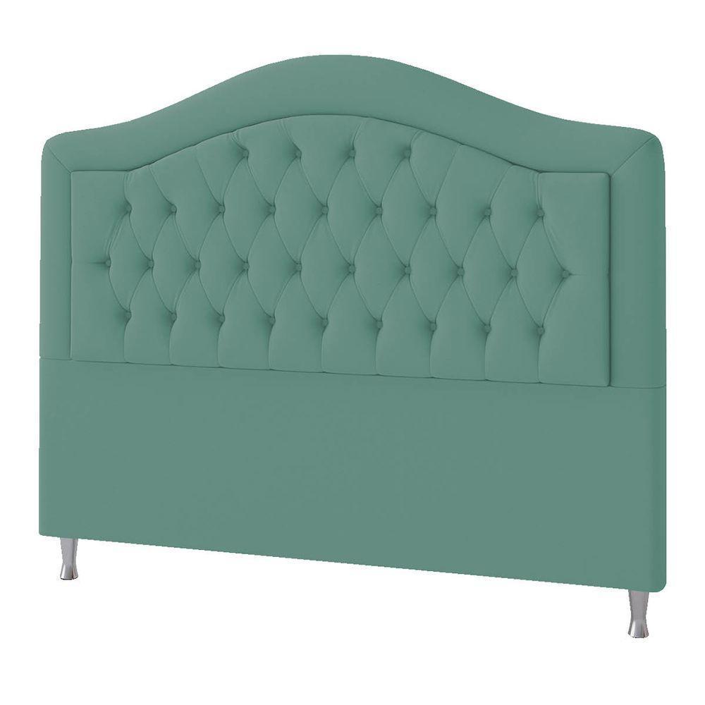 Cabeceira Queen ághata P04 160 Cm Suede Turquesa - 4