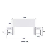 Cabeceira Com 2 Mesas De Apoio Ca41 Decibal Branco
