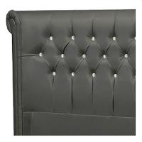 Cabeceira Solteiro P04 90 Cm Suede Cinza Escuro Tca 958 - 3