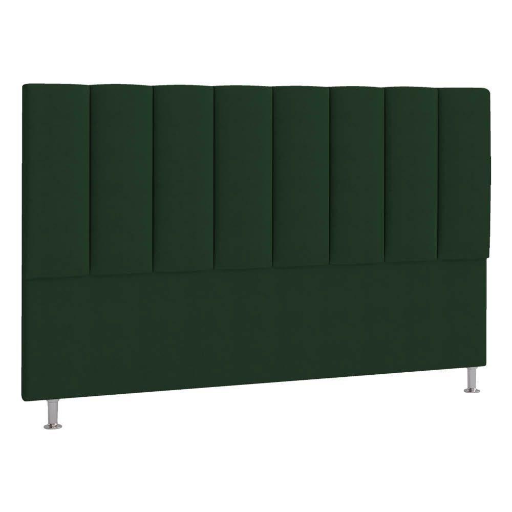 Cabeceira Casal Hannover P04 140 Cm Suede Verde Tca 947 - 1
