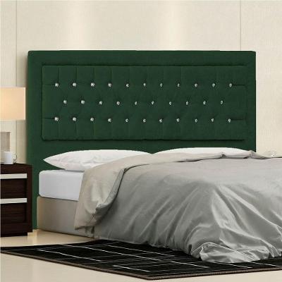 Cabeceira Casal Iasi P04 140 Cm Suede Verde Tca 947