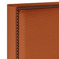 Cabeceira Box Solteiro Com Tachas 100 Cm Vicenza L02 Tecido Terracota - Lyam Decor - 3