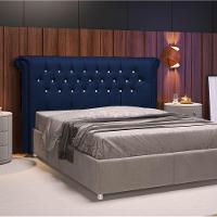 Cabeceira Solteiro P04 90 Cm Suede Azul Tca 948 - 6