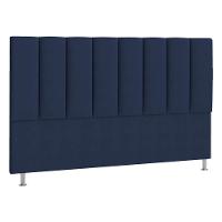 Cabeceira Casal Hannover P04 140 Cm Suede Azul Tca 948 - 1