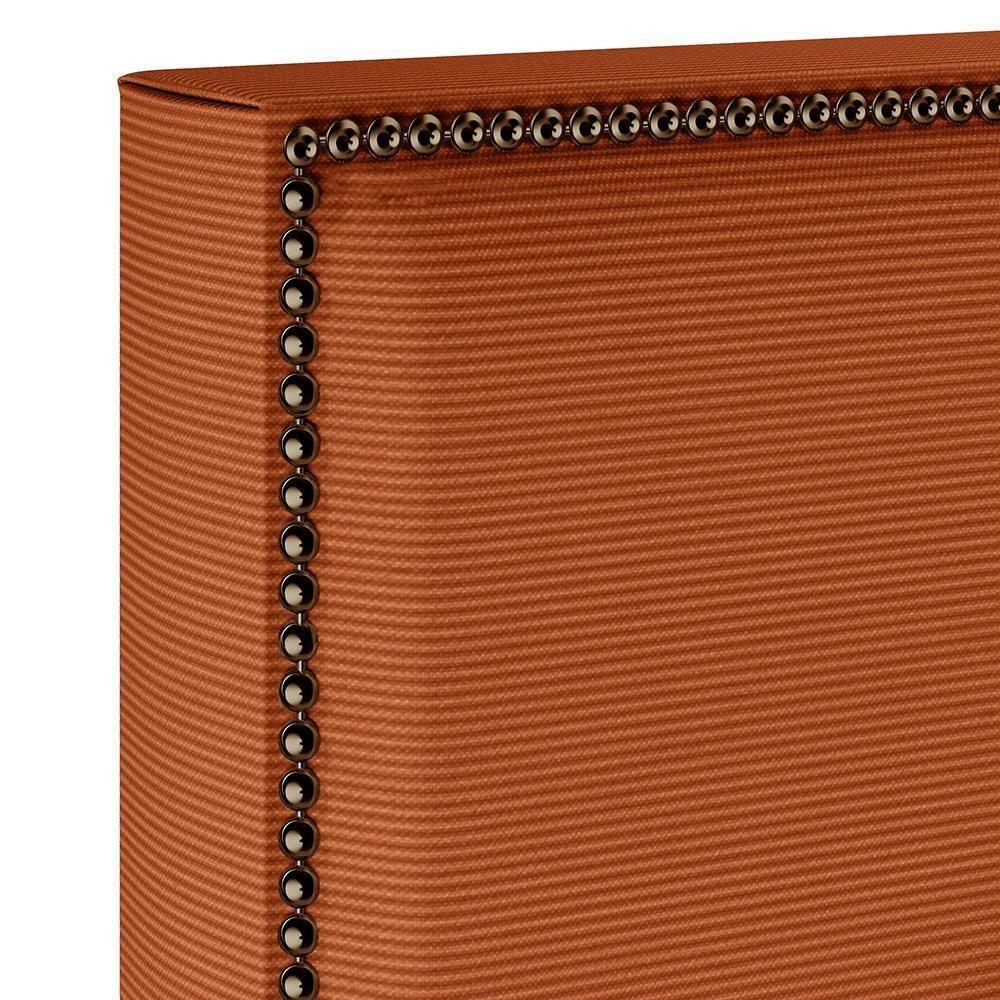 Cabeceira Casal Queen Box Com Tachas 160 Cm Vicenza L02 Tecido Terracota - Lyam Decor - 5