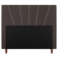 Cabeceira Cama Box Casal Dallas 140Cm Veludo Marrom