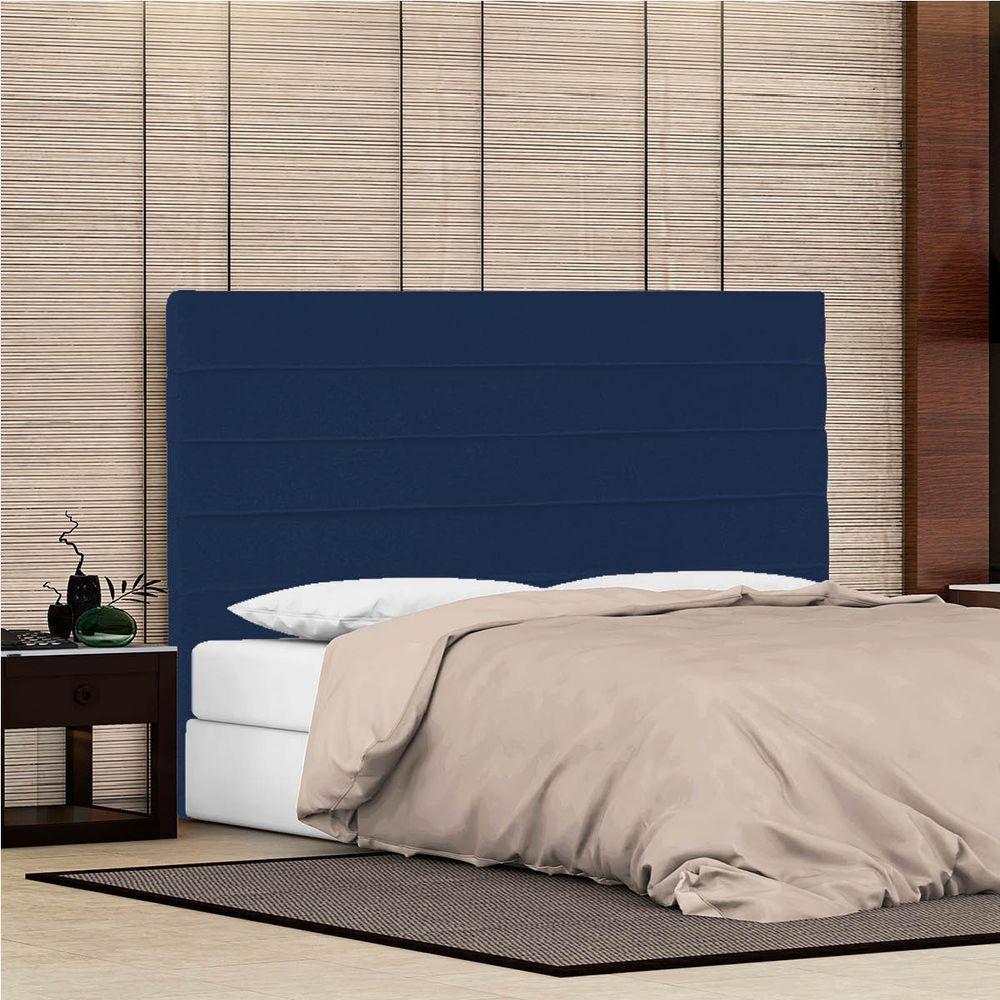 Cabeceira Solteiro Porto P04 90 Cm Suede Azul Tca 948 - 6