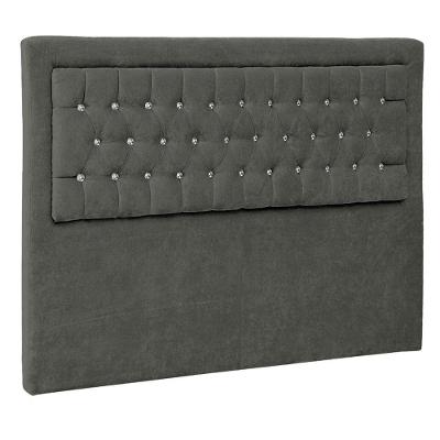 Cabeceira Solteiro Iasi P04 90 Cm Suede Cinza Escuro Tca 958