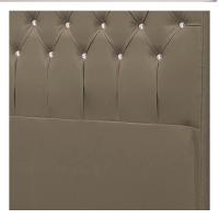 Cabeceira Solteiro P04 90 Cm Suede Marrom Claro Tca 945 - 2