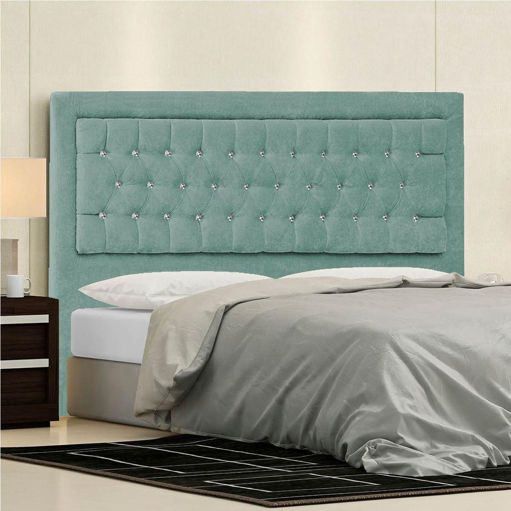 Cabeceira Solteiro Iasi P04 90 Cm Suede Turquesa Tca 946 - 6