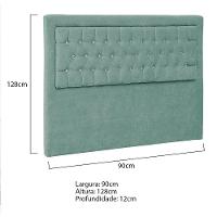 Cabeceira Solteiro Iasi P04 90 Cm Suede Turquesa Tca 946 - 5