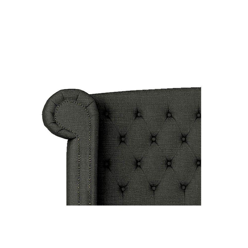 Cabeceira Solteiro Lyon P04 100 Cm Suede Cinza Escuro - 3