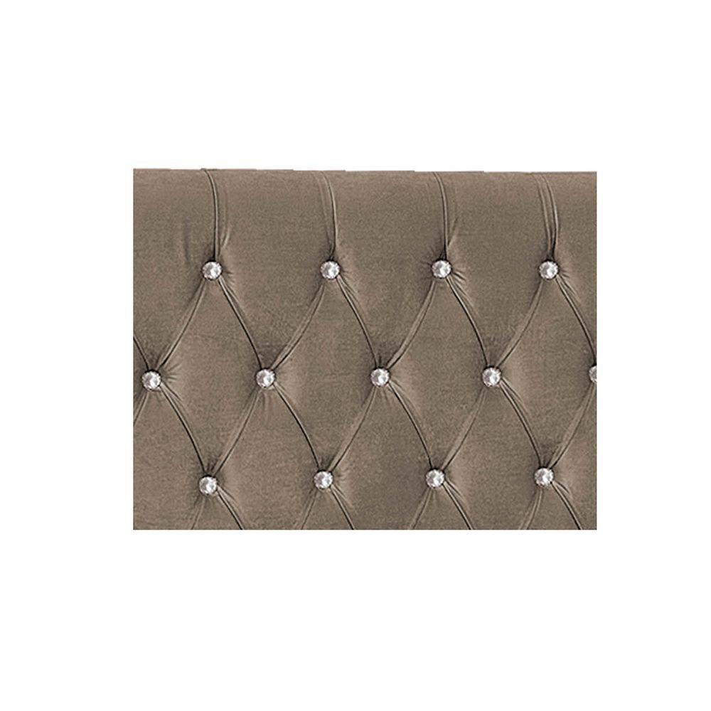 Cabeceira Solteiro P04 98 Cm Suede Marrom Claro Tca 945 - 2