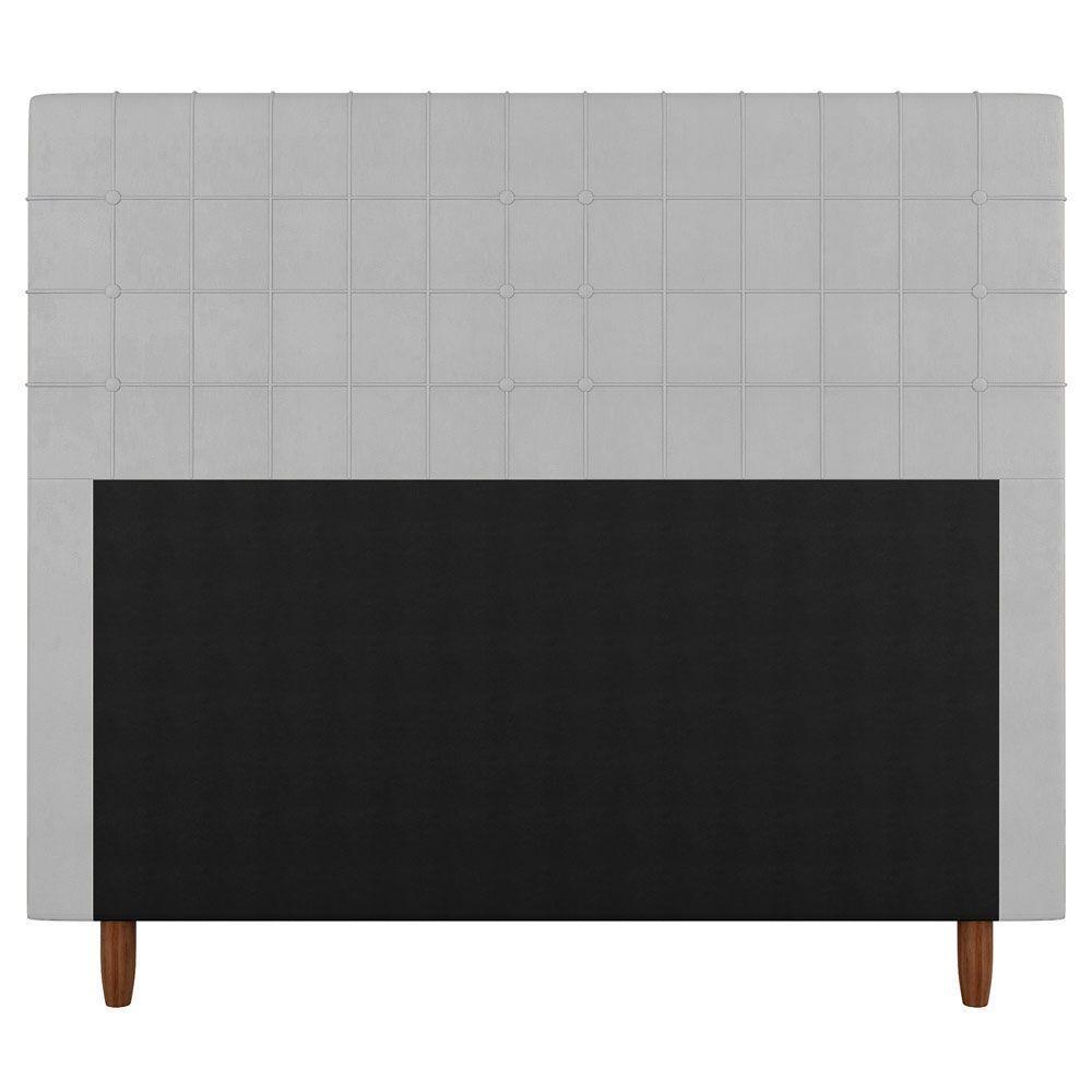 Cabeceira Cama Box Solteiro Parisis 90Cm Sintético Branco - 4