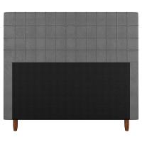 Cabeceira Cama Box Solteiro Parisis 90Cm Veludo Cinza - 7