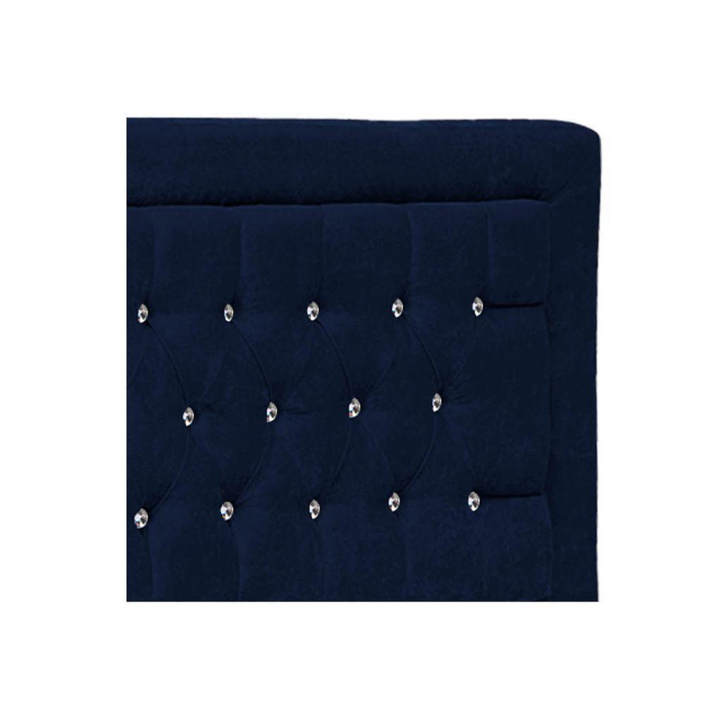 Cabeceira Solteiro Iasi P04 90 Cm Suede Azul Tca 948 - 2