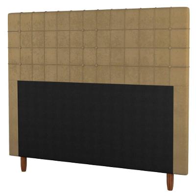 Cabeceira Cama Box Casal Parisis 140Cm Suede Bege