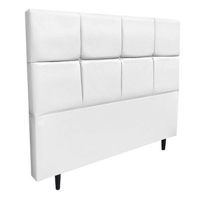 Cabeceira Roma Para Cama Box Casal 140Corino Branco-D'Rossi