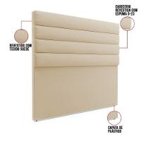 Cabeceira Para Cama Box Queen 160 Cm Suede Bege