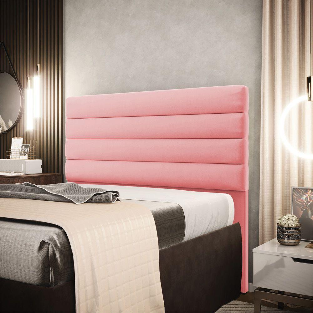 Cabeceira Para Cama Box Queen 160 Cm Suede Rose - 8