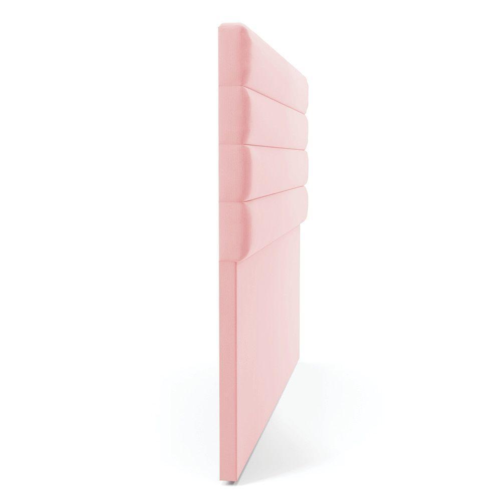 Cabeceira Para Cama Box Queen 160 Cm Suede Rosa Bebê - 6