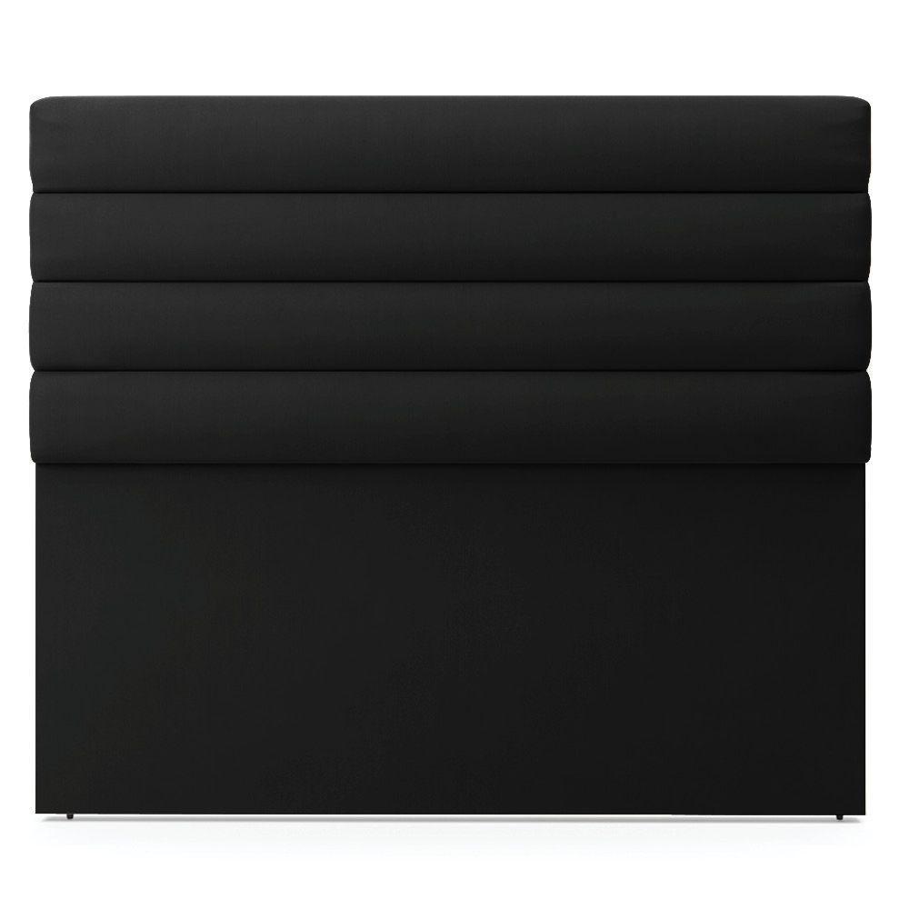Cabeceira Para Cama Box Queen 160 Cm Suede Preto - 7