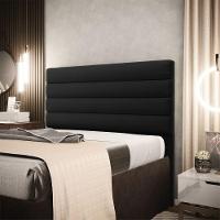 Cabeceira Para Cama Box Queen 160 Cm Suede Preto - 8