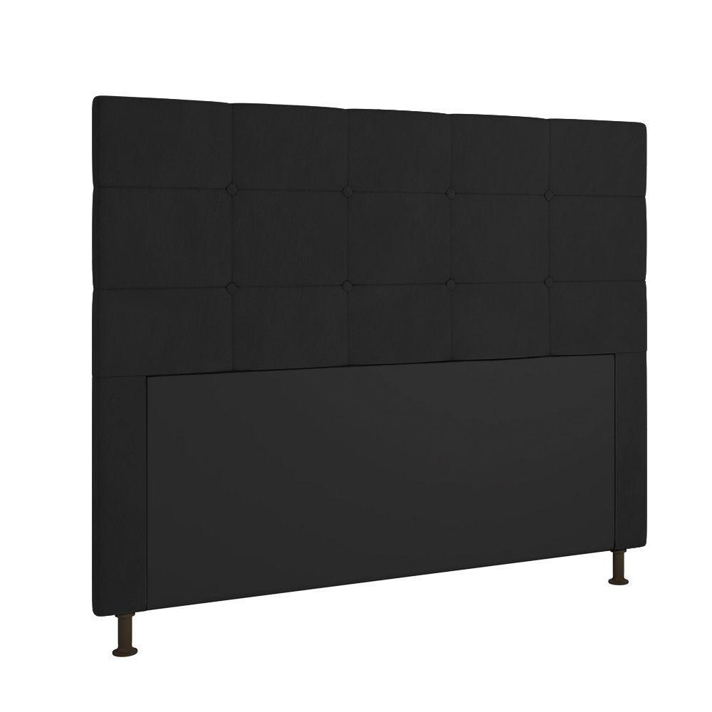 Cabeceira Cama Box Casal 140cm Suede Preto - 4