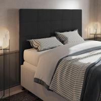 Cabeceira Cama Box Casal 140cm Suede Preto - 1