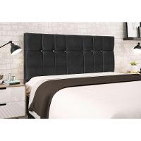 Cabeceira Paris Para Cama Box Solteiro 94 Cm Suede Preto - 3