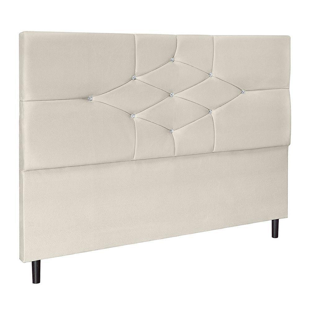 Cabeceira Camboriú Para Cama Box Solteiro 94 Cm Suede Bege - 1