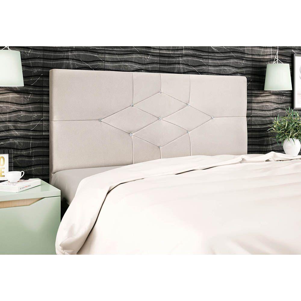 Cabeceira Camboriú Para Cama Box Solteiro 94 Cm Suede Bege - 3